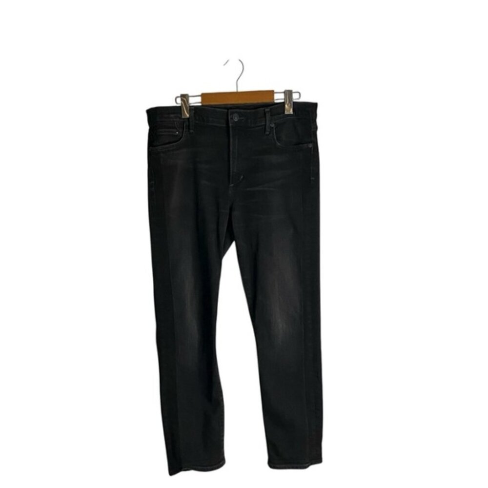 Citizens of Humanity Women's Black High Rise Rocket Crop Skinny Denim Jeans
